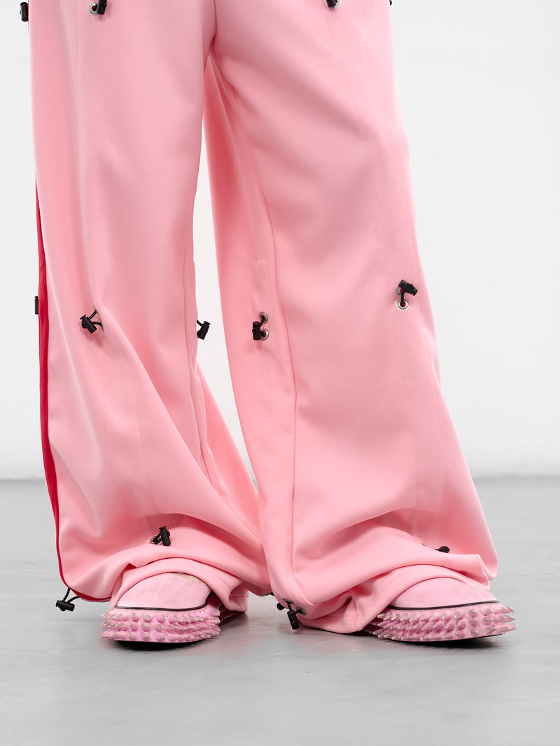 Pink Bungee Striped Track Pants (KL1065-PINK)