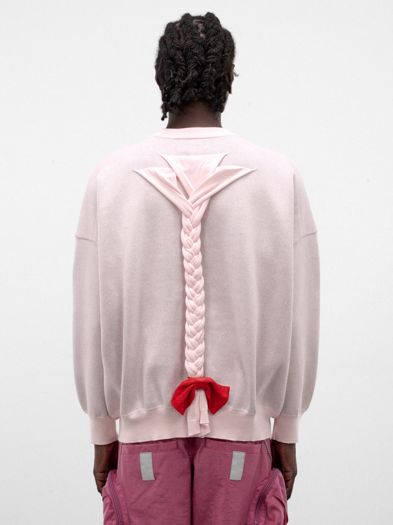 Pink Graphic Knit Crewneck Sweatshirt (KL1150-BABY-PINK)