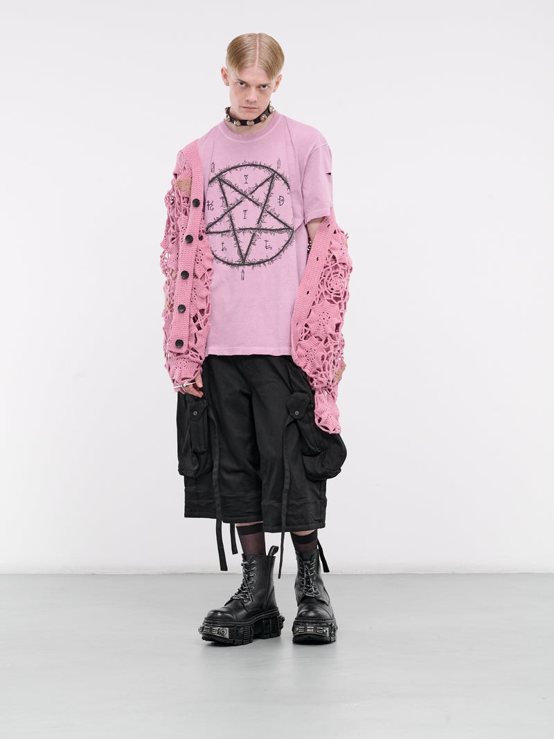 Spiderweb Knit Cardigan (KL844-ROSE-PINK)