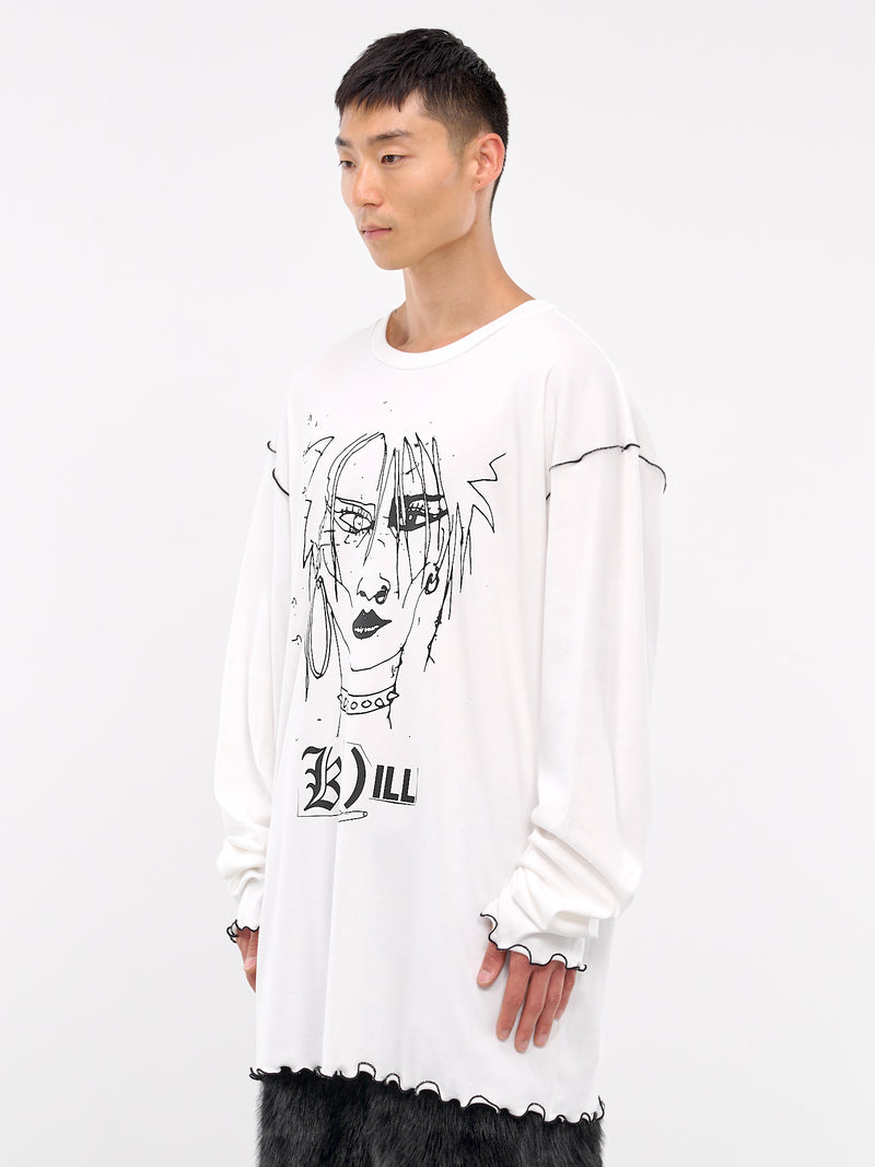 Graphic Long Sleeve Tee (KL881-WHITE)