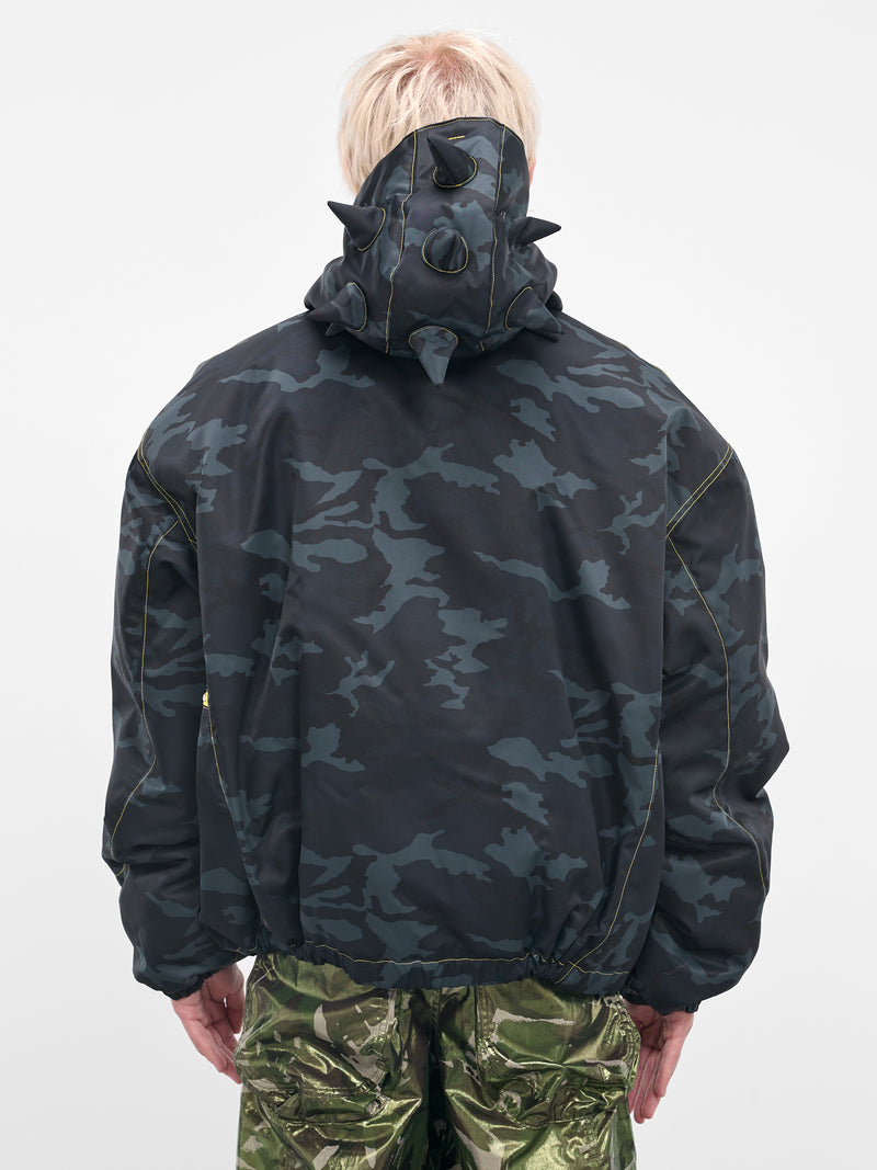 Navy Camo Spiked Hood Jacket (KL983-NAVY-CAMOUFLAGE)