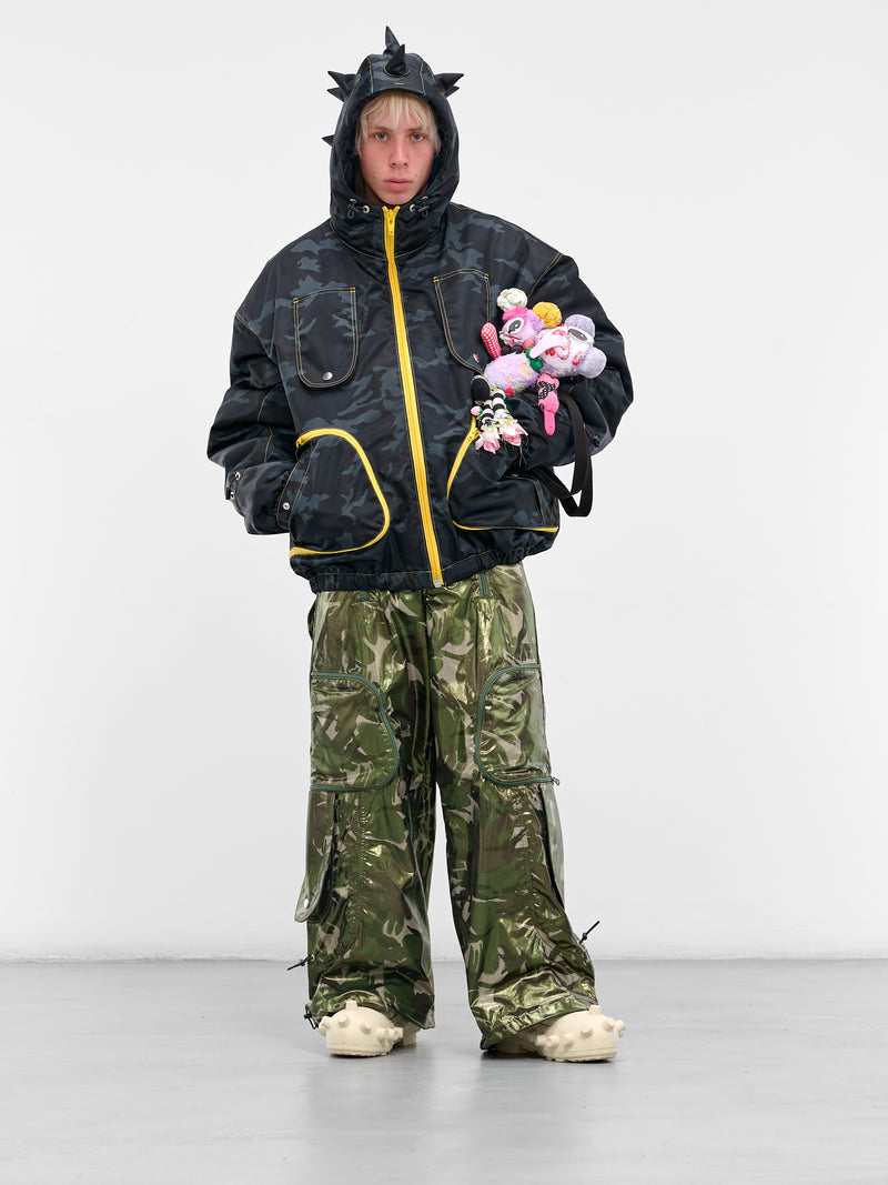 Navy Camo Spiked Hood Jacket (KL983-NAVY-CAMOUFLAGE)