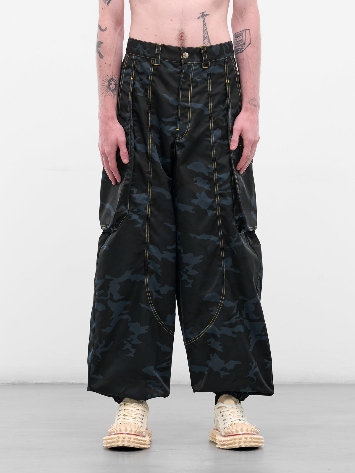 Navy Camouflage Nylon Cargo Pants (KL984-NAVY-CAMOUFLAGE)