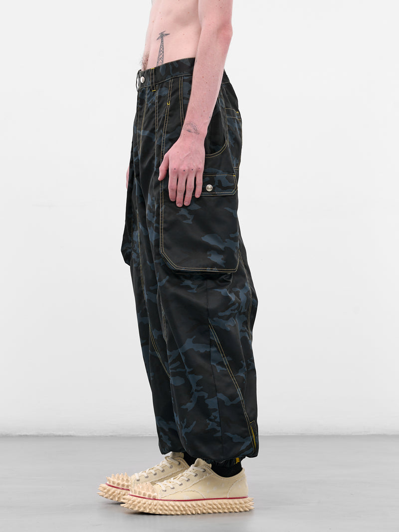 Navy Camouflage Nylon Cargo Pants (KL984-NAVY-CAMOUFLAGE)