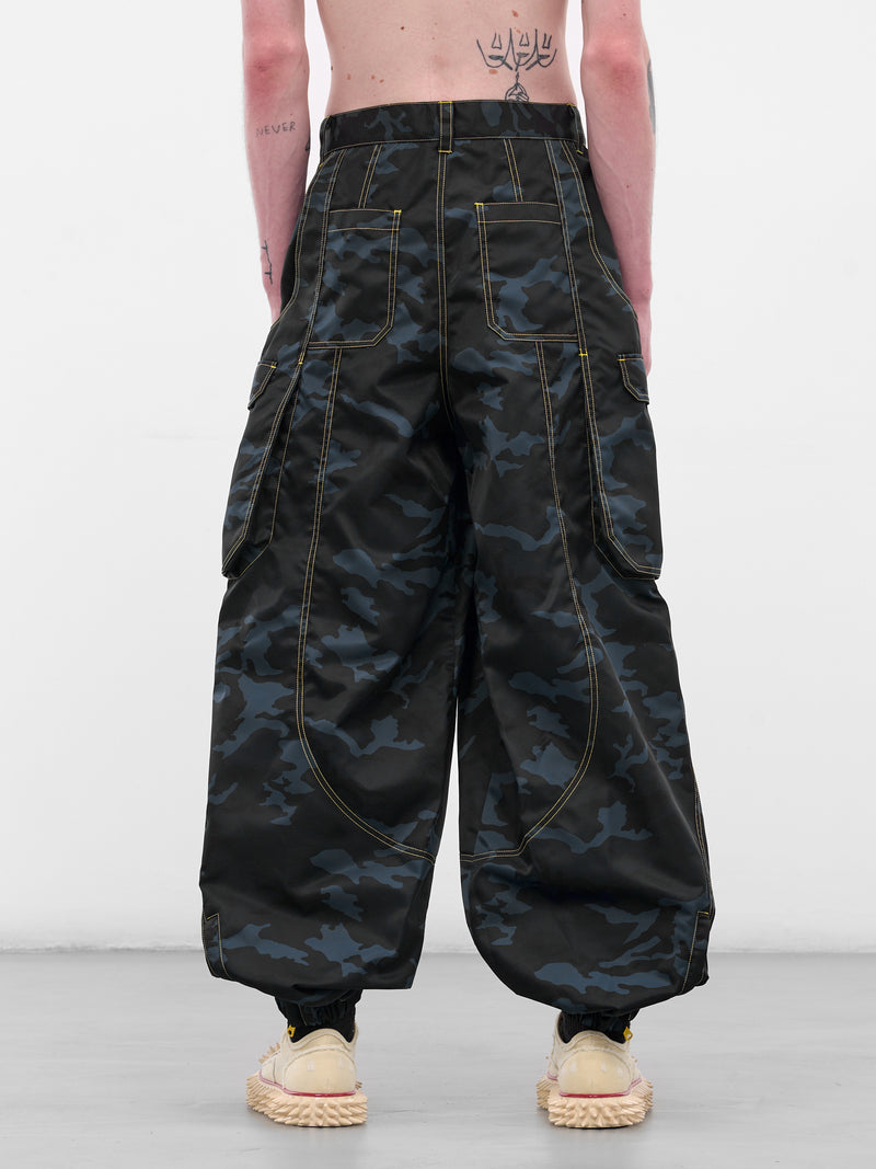 Navy Camouflage Nylon Cargo Pants (KL984-NAVY-CAMOUFLAGE)