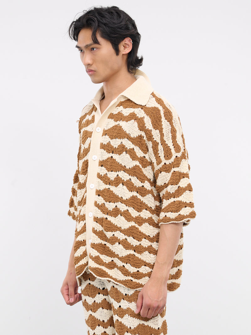 Knit Shirt (KN006-RAFFIA-BROWN)