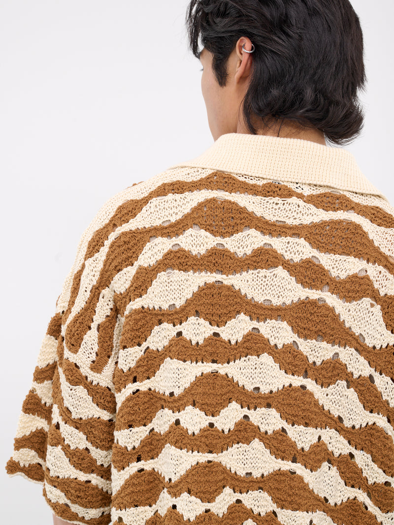 Knit Shirt (KN006-RAFFIA-BROWN)