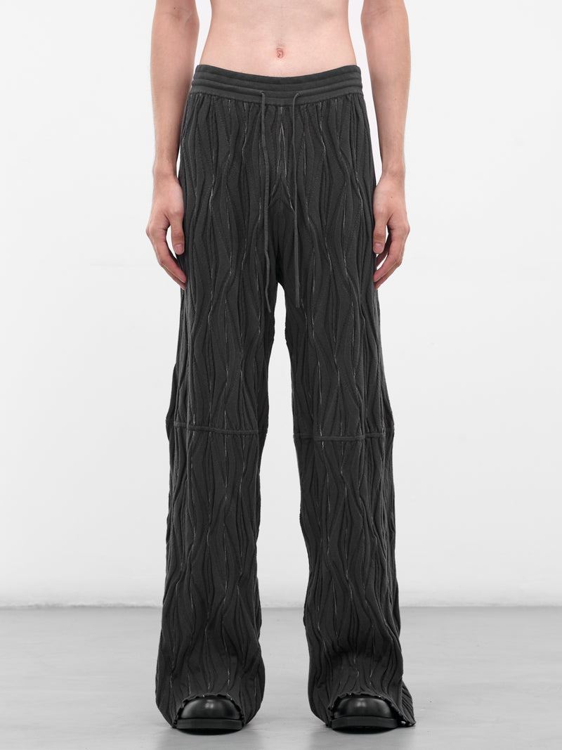 Gray Raday Swirl Knit Sweatpants (KN01-88-GREY)