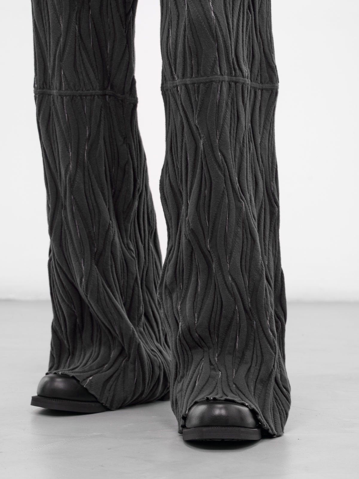 Gray Raday Swirl Knit Sweatpants (KN01-88-GREY)