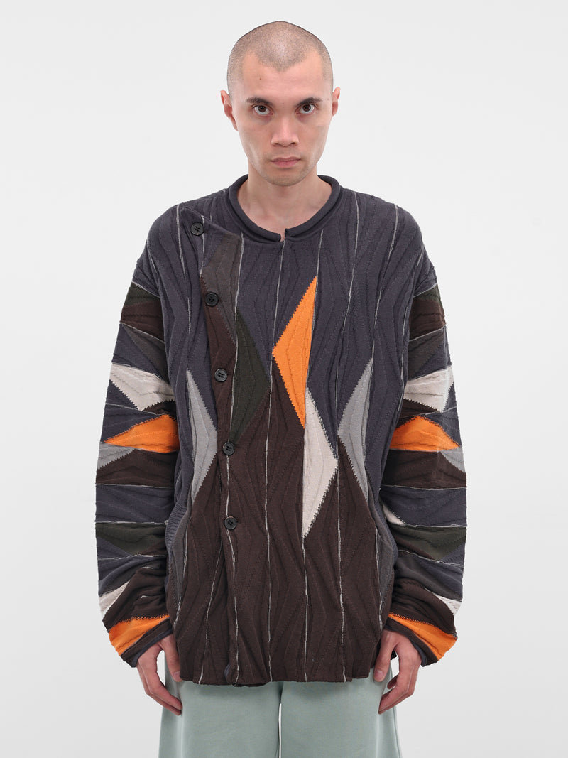 Brown Raday Jacquard Knit Sweater (KN05-102-BROWN-MULTI)