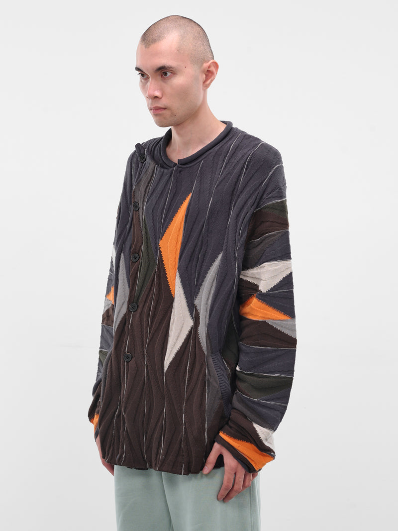 Brown Raday Jacquard Knit Sweater (KN05-102-BROWN-MULTI)