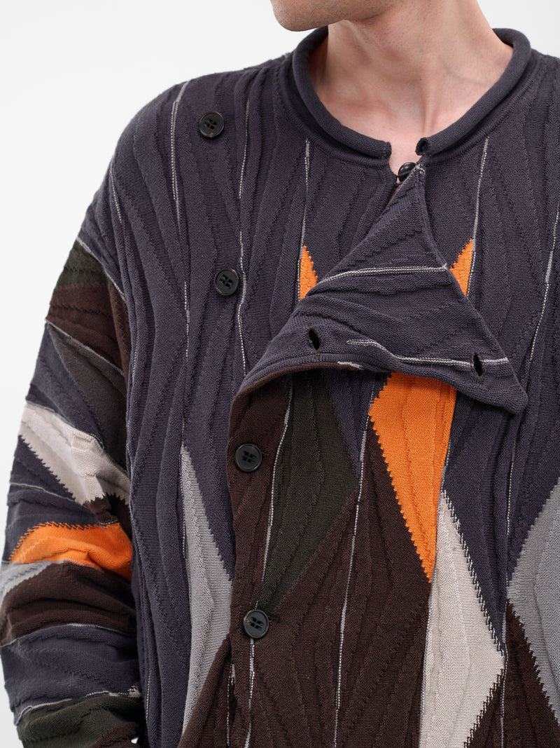 Brown Raday Jacquard Knit Sweater (KN05-102-BROWN-MULTI)