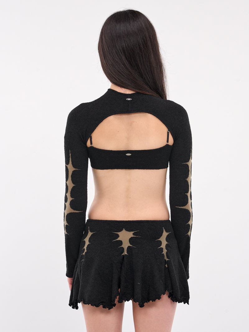 Thorn Intarsia Knit Sleeves (KN08O-ONYX)