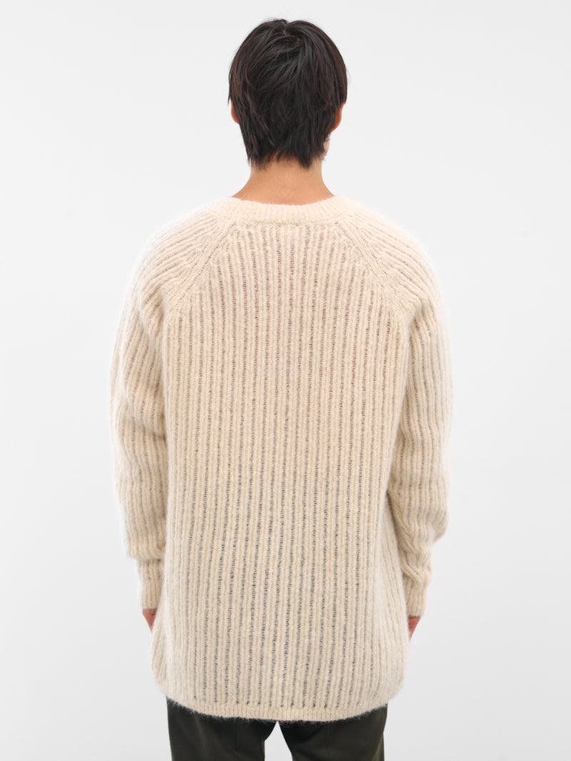 Natural Goat Mohair Knit Sweater (KNIT-71-NATURAL)