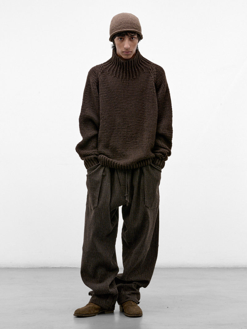 Brown Yak Wool Knit Turtleneck (KNIT#68-DARK-BROWN)