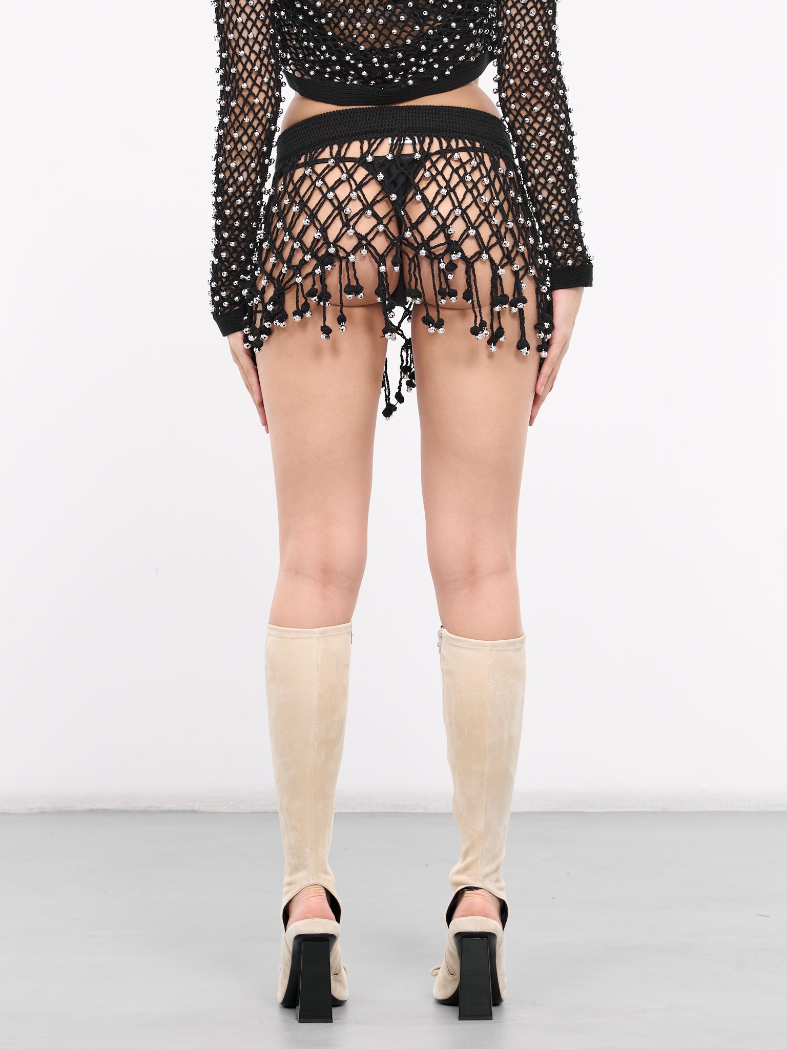 Othoniel Hand Crochet Mini Skirt (KNSK02BK-BLACK)