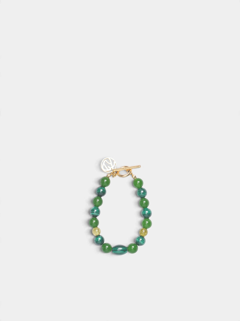 Green Beaded Juzu Bracelet (KO26AW001AC-JUZU-GREEN)