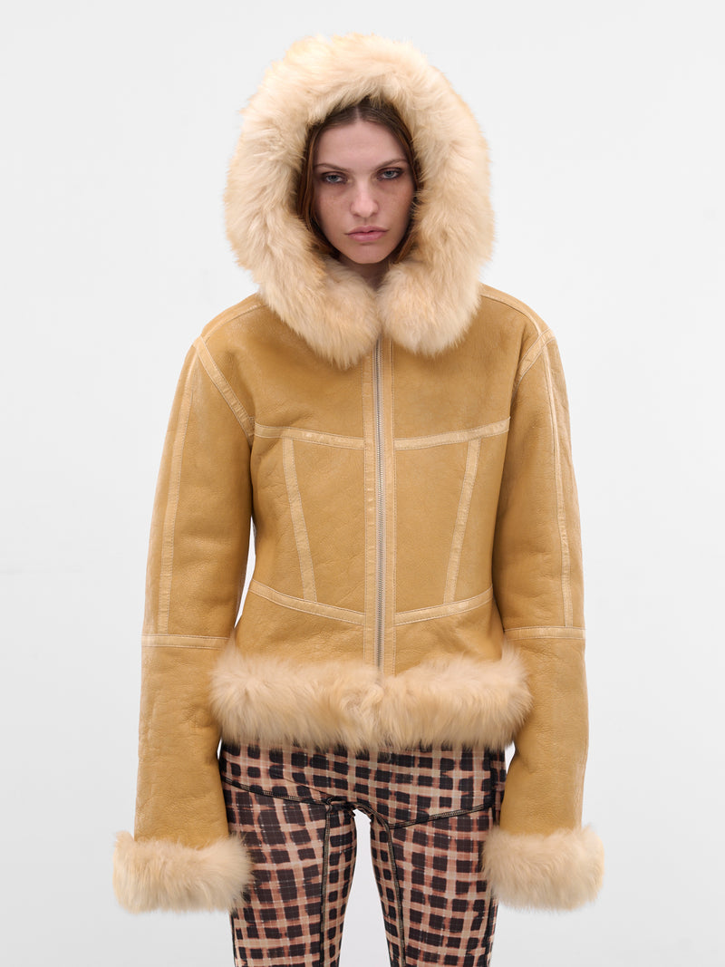Blonde Leather Shearling Koko Jacket (KOJA0BLO-BLONDE)