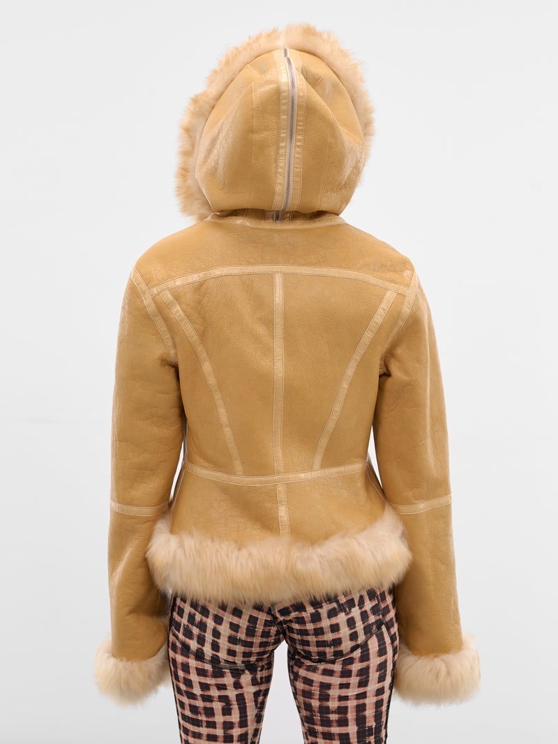 Blonde Leather Shearling Koko Jacket (KOJA0BLO-BLONDE)
