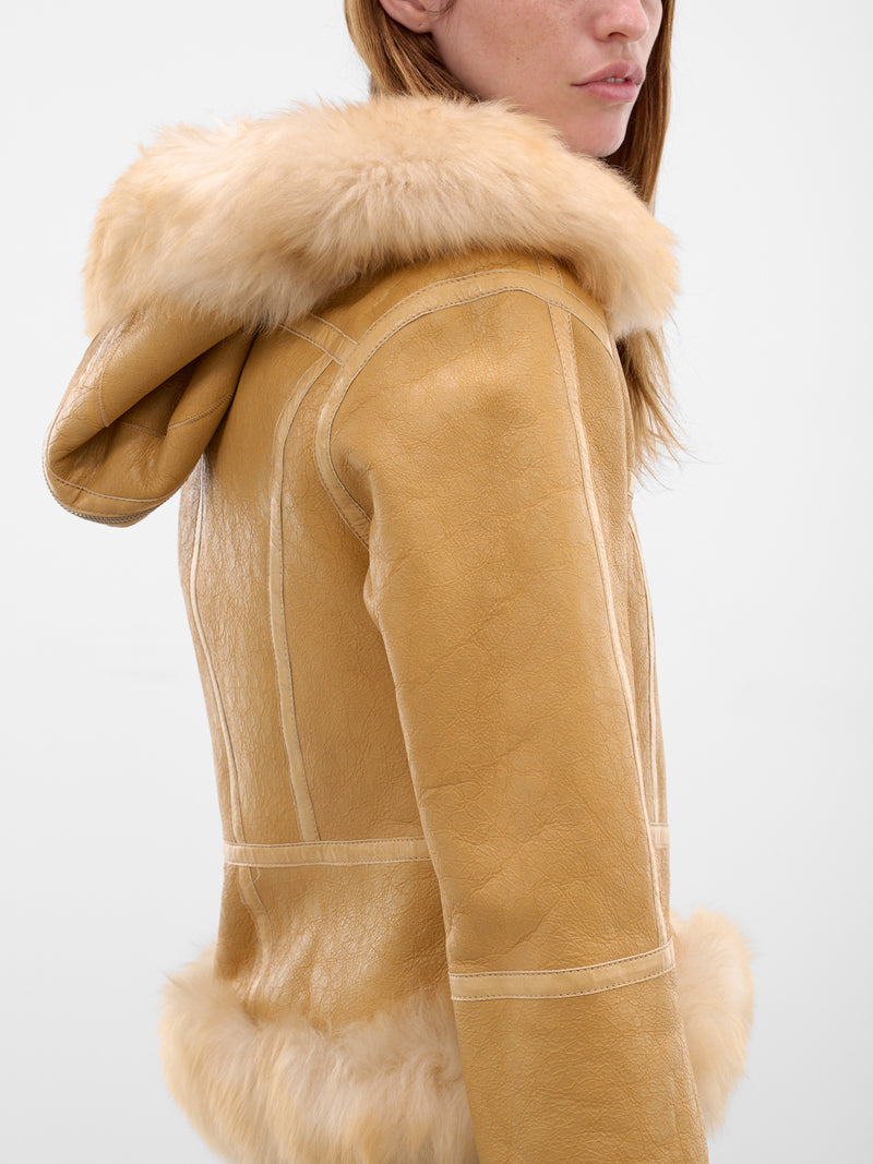 Blonde Leather Shearling Koko Jacket (KOJA0BLO-BLONDE)