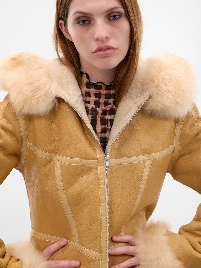 Blonde Leather Shearling Koko Jacket (KOJA0BLO-BLONDE)
