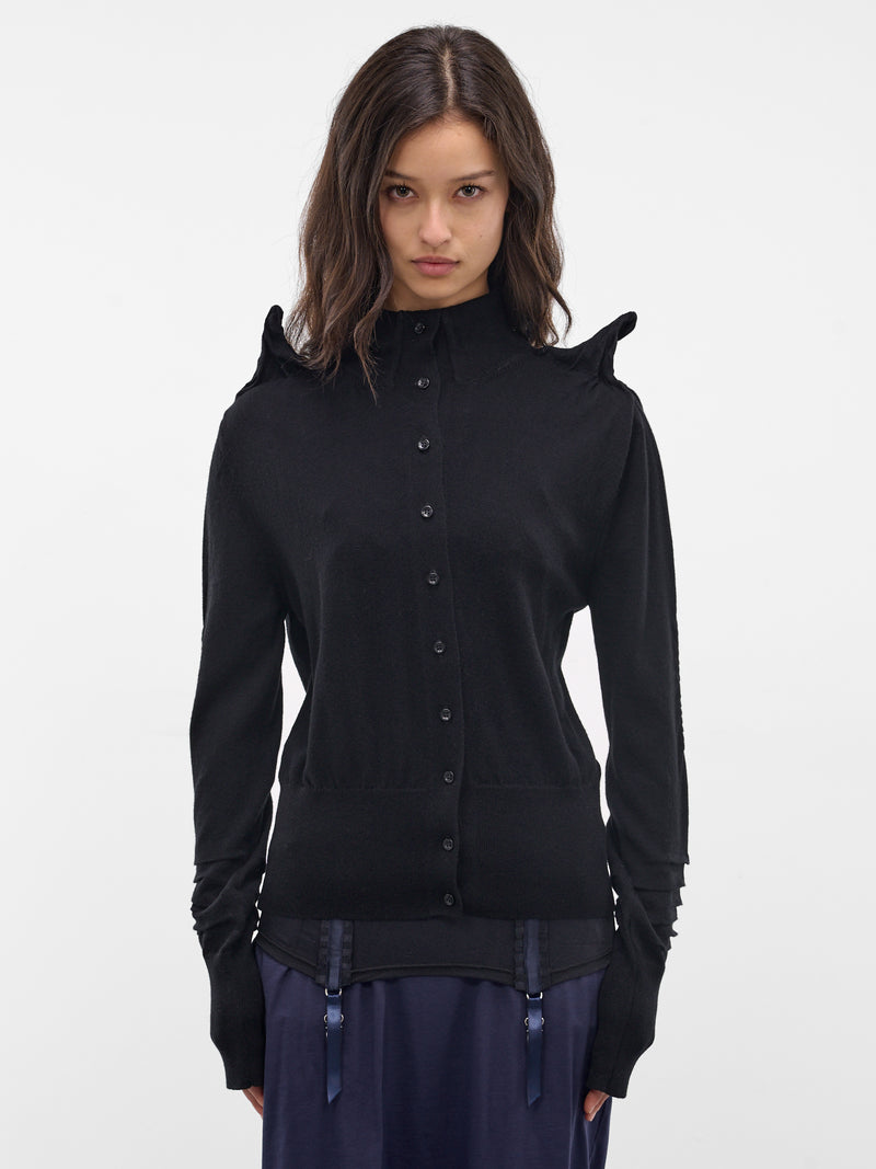 Black Cotton-Cashmere Kreed Cardigan (KREED-BLACK)