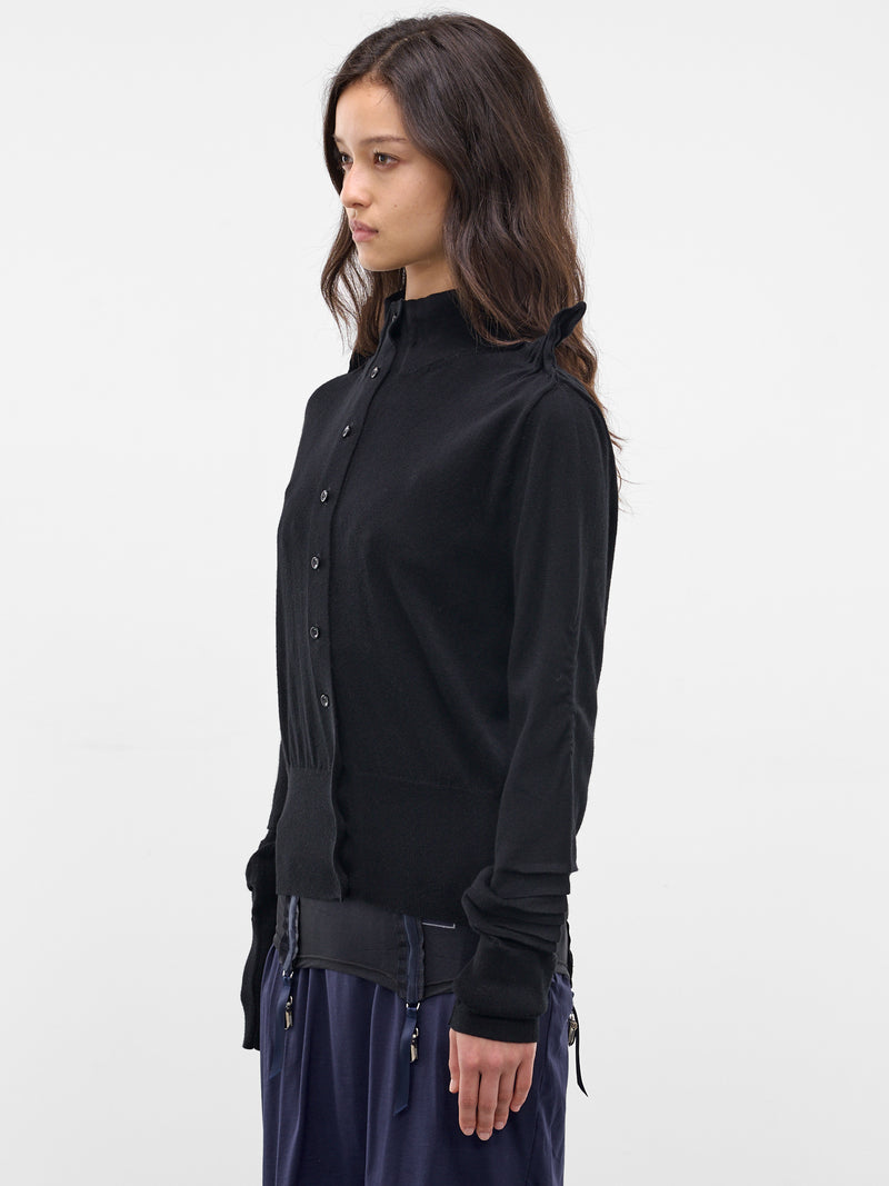 Black Cotton-Cashmere Kreed Cardigan (KREED-BLACK)