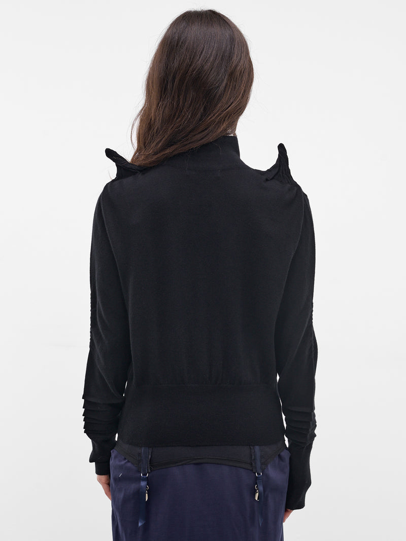 Black Cotton-Cashmere Kreed Cardigan (KREED-BLACK)