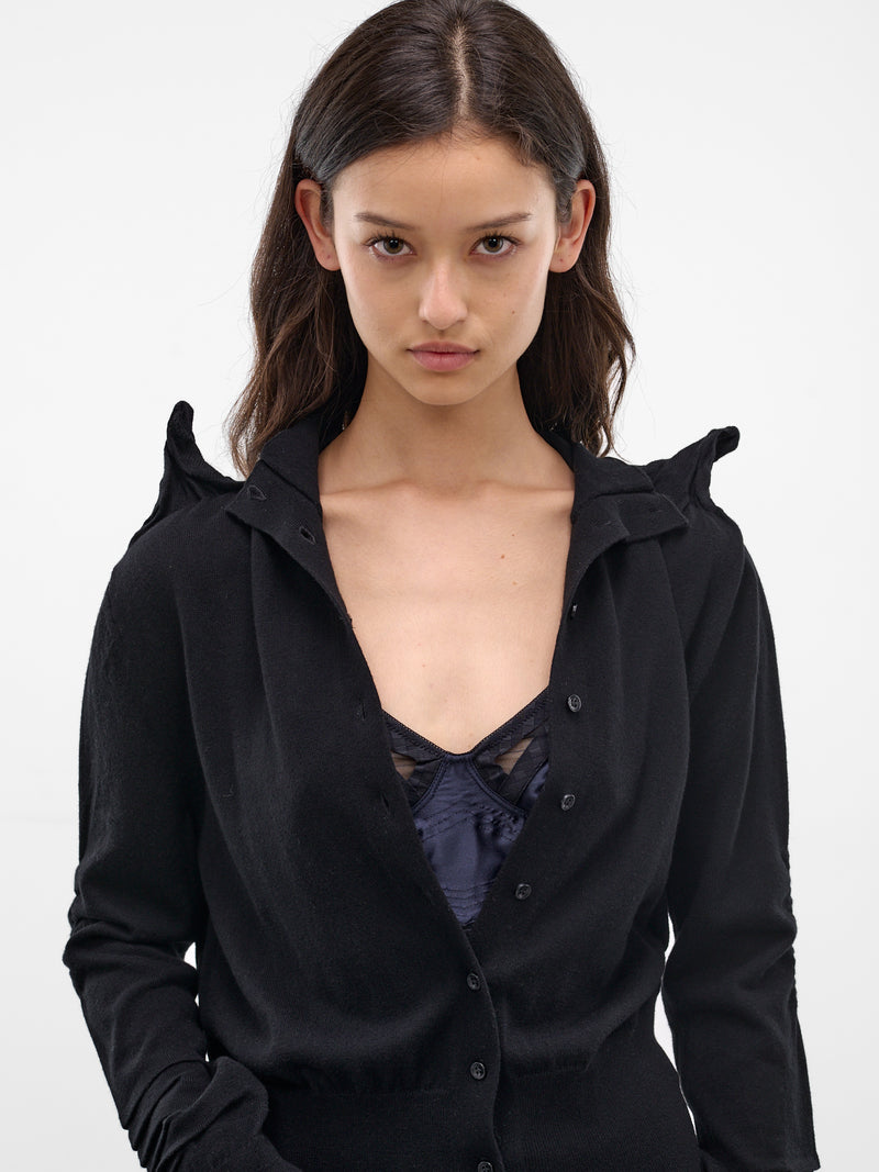 Black Cotton-Cashmere Kreed Cardigan (KREED-BLACK)