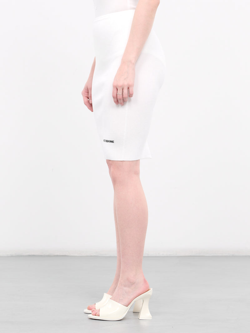 Ribbed Pencil Skirt (KS1-24-602-W-WHITE)