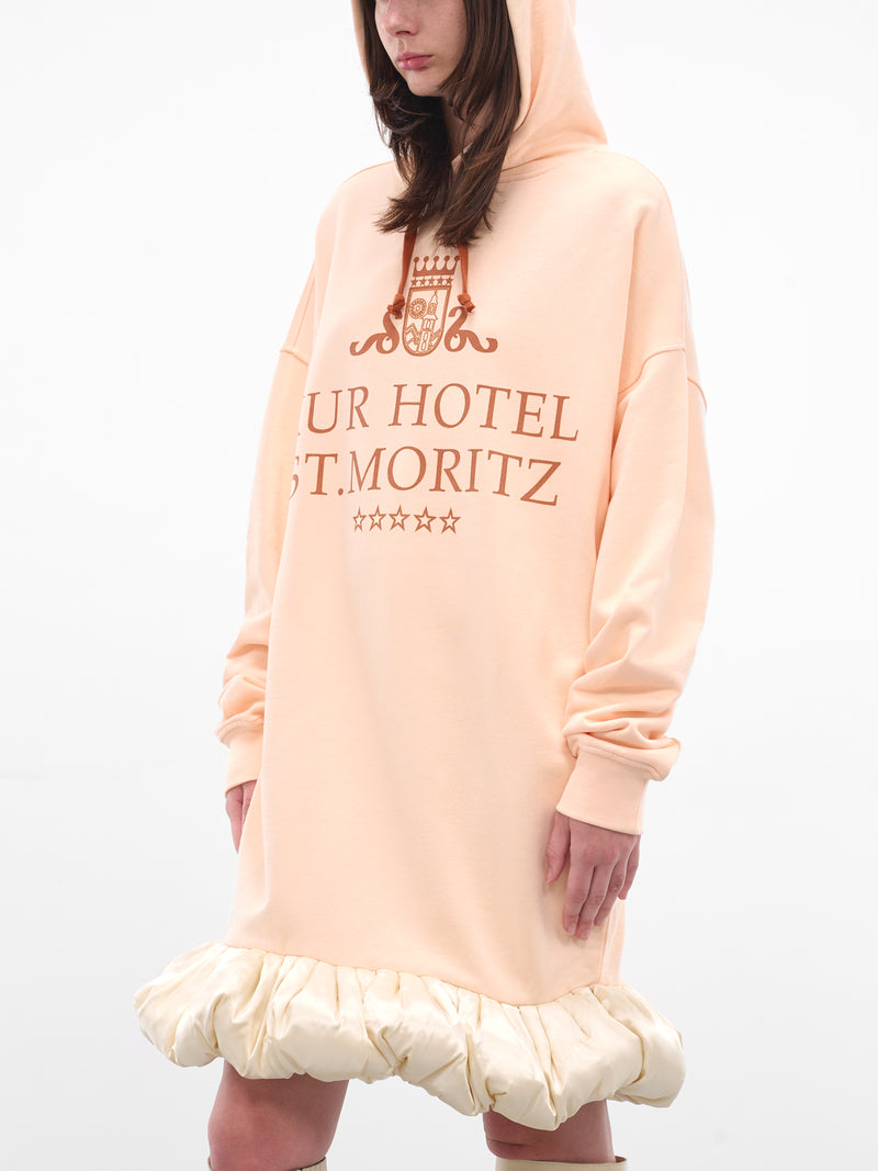Beige 'St Mortiz' Hoodie Bubble Dress (KUR-HOTEL-ST-MORITZ-PEACH)