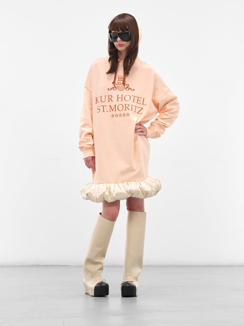 Beige 'St Mortiz' Hoodie Bubble Dress (KUR-HOTEL-ST-MORITZ-PEACH)
