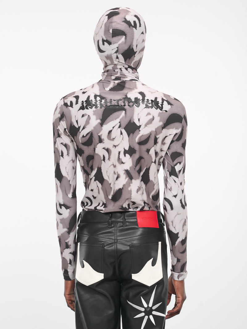 Pattern Mask Tight Tee (KUW3MT02KR-C4001-900-ASH)