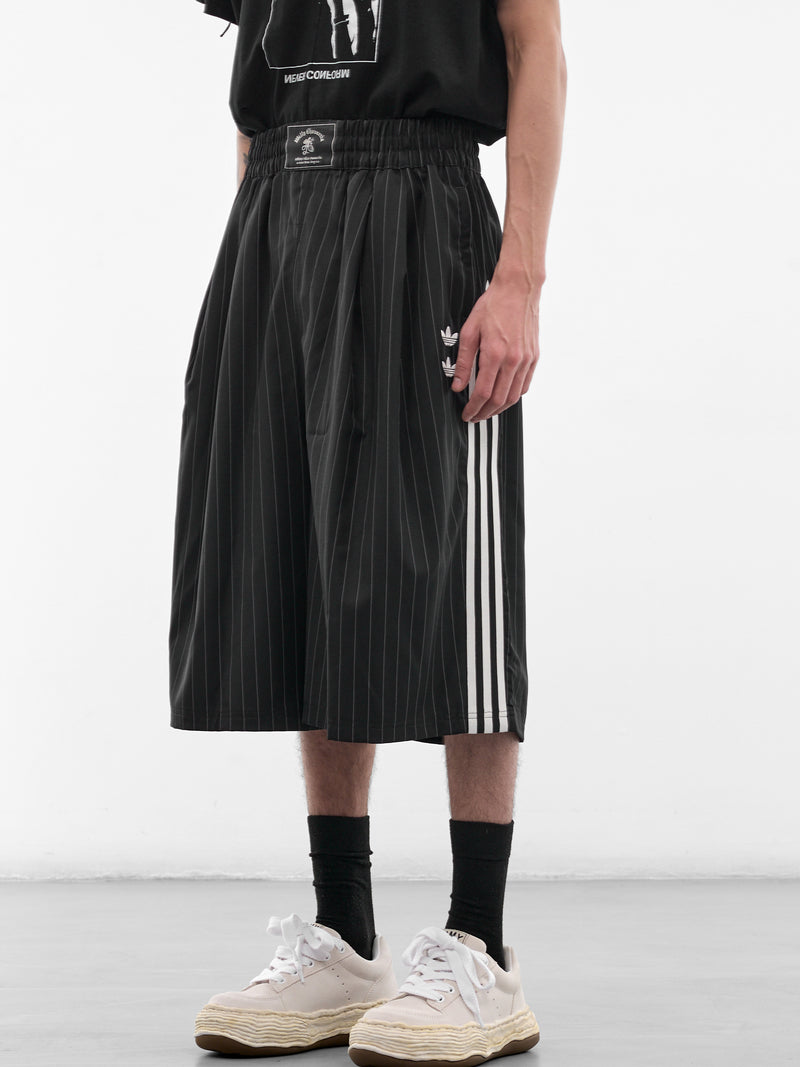 Adidas x Willy Chavarria Pinstripe Shorts (KV2247-BLACK-WHITE)