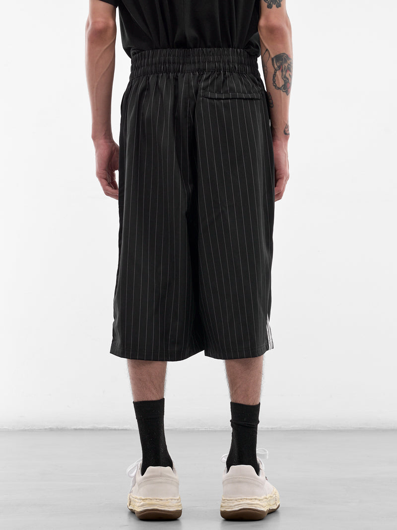 Adidas x Willy Chavarria Pinstripe Shorts (KV2247-BLACK-WHITE)