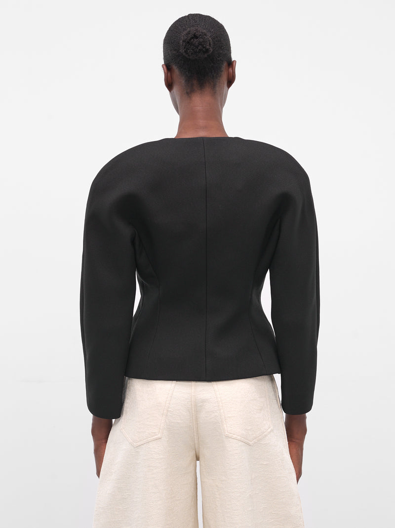 Black Mini Ovalo Jacket (LA-PETITE-VESTE-OVALO-BLACK)