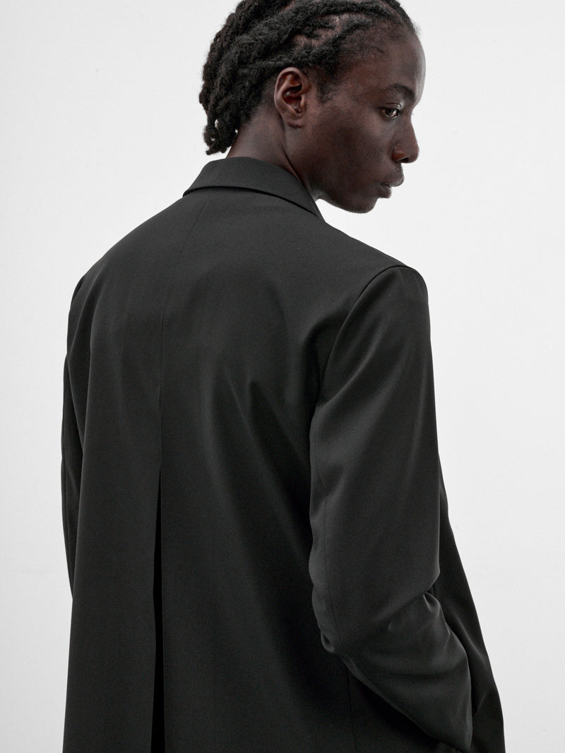 Wings Black Pleated Blazer (LA68FD022-15-BLACK)