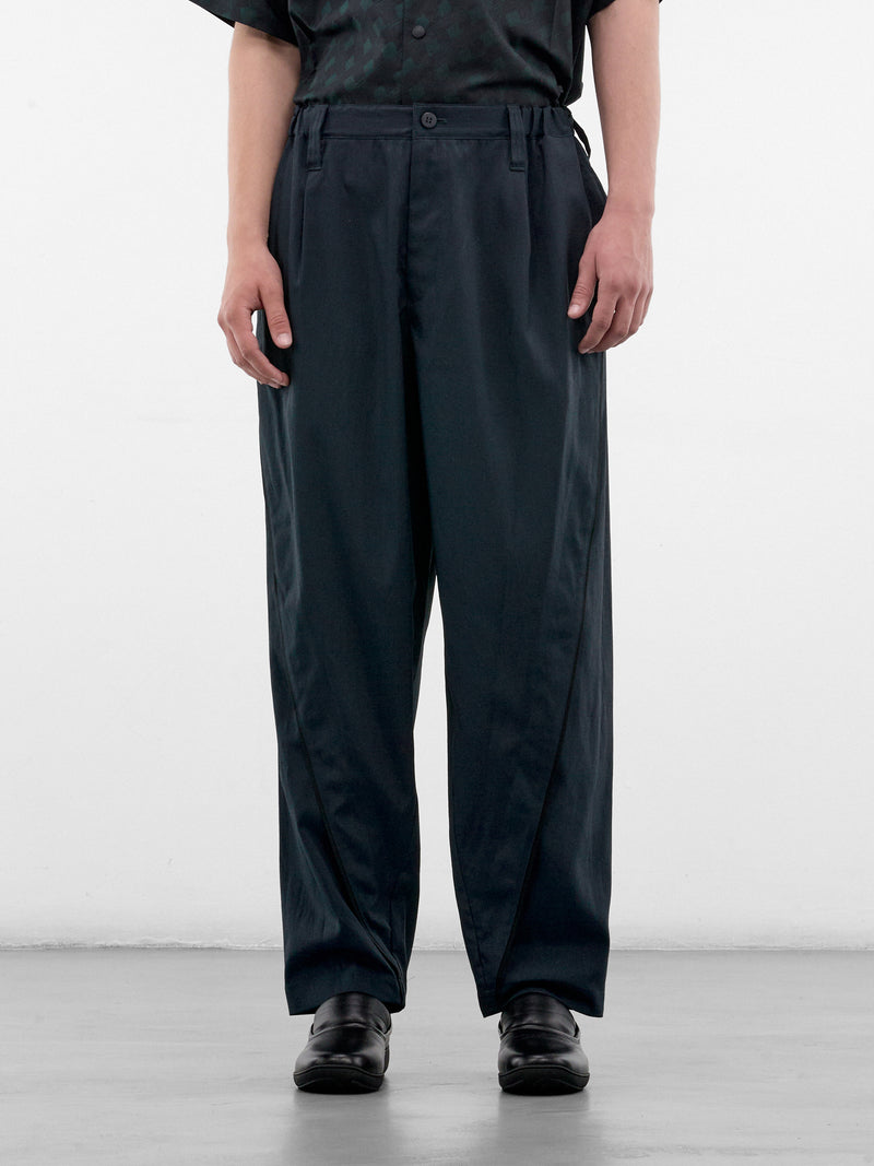 Dark Green Wide Trousers (LA68FF062-63-DARK-GREEN)