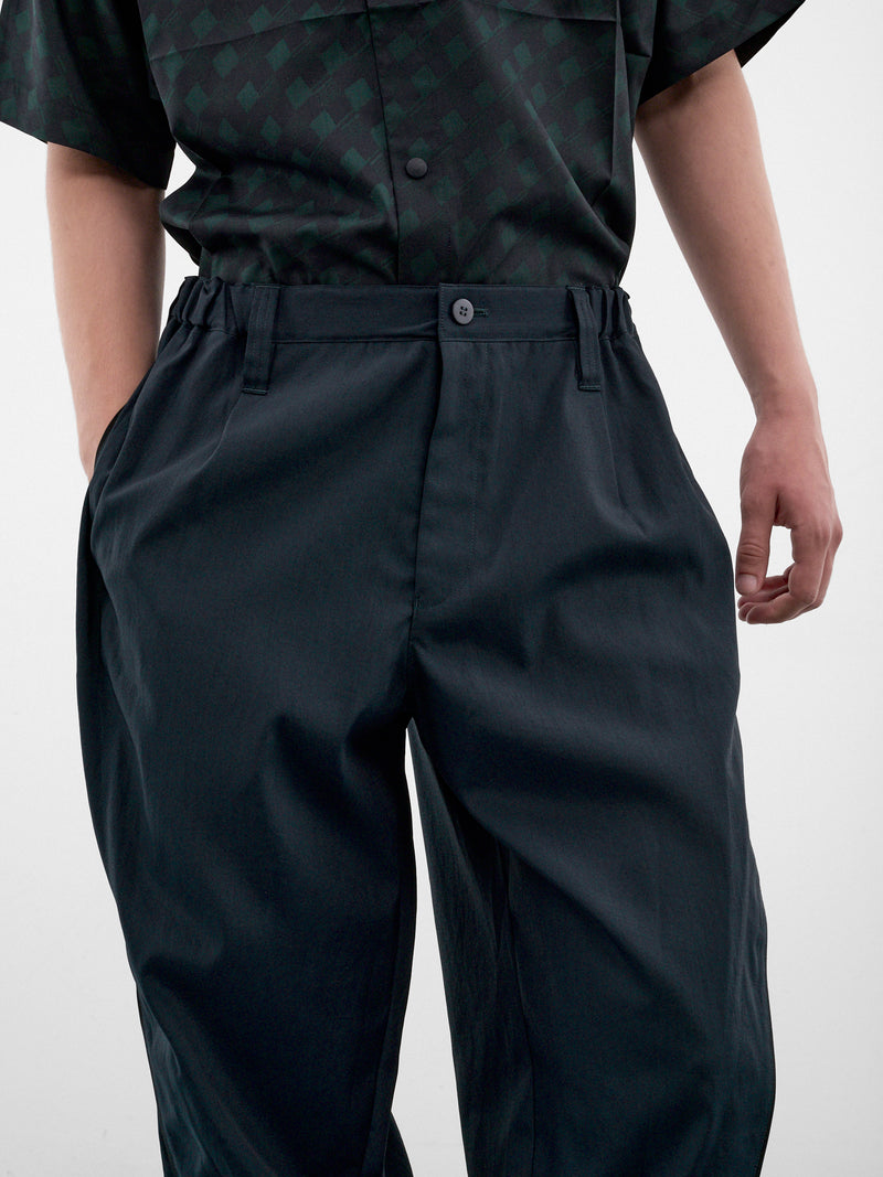 Dark Green Wide Trousers (LA68FF062-63-DARK-GREEN)