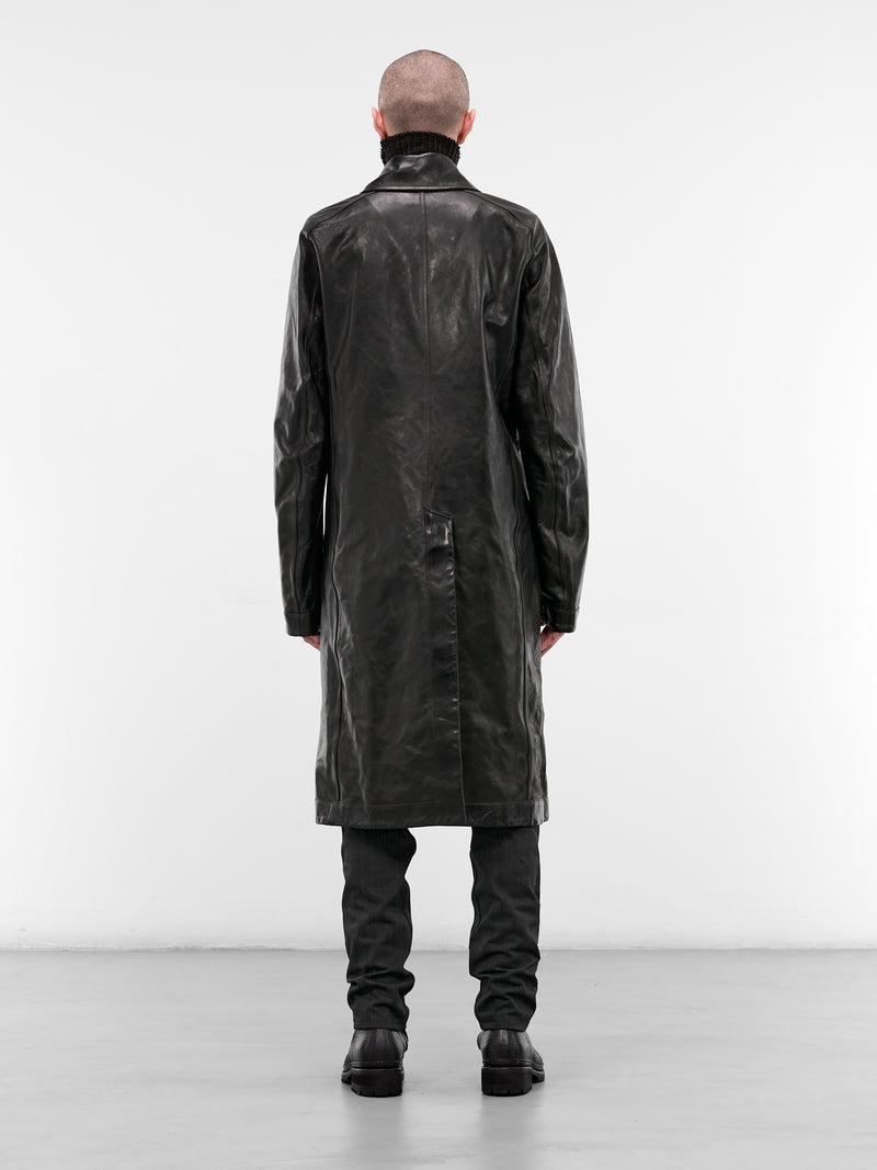 Black Reversible Horse Leather Coat (LC-170-RAF-BLACK)