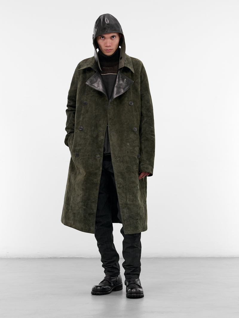 Black Reversible Horse Leather Coat (LC-170-RAF-BLACK)