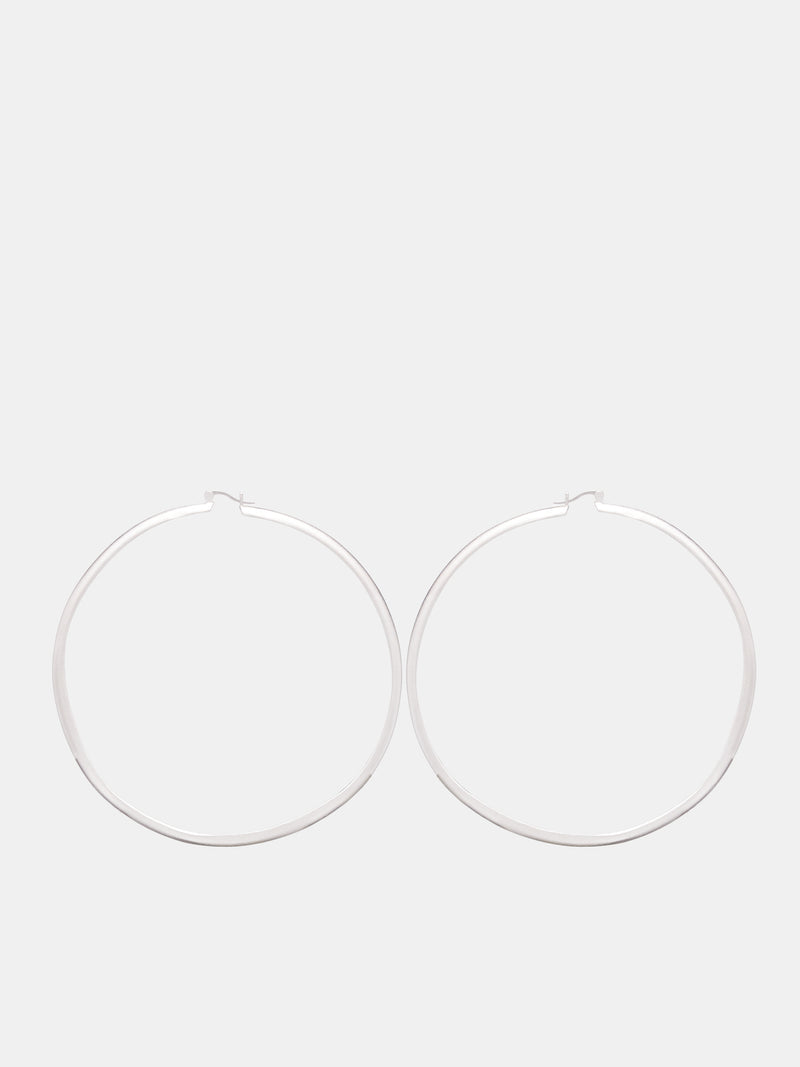 Moya Hoop Earrings (LC-3389S-SILVER)