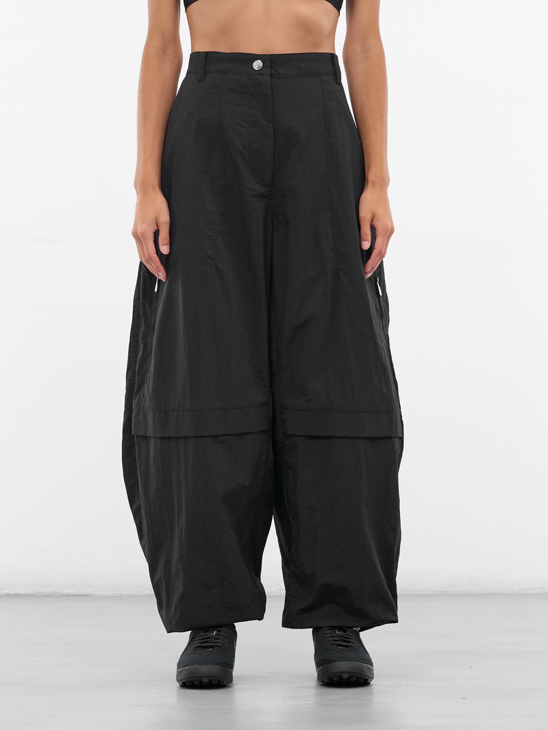 Black Ovalo Baggy Cargo Pants (LE-CARGO-OVALO-BLACK)
