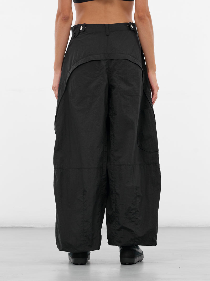 Black Ovalo Baggy Cargo Pants (LE-CARGO-OVALO-BLACK)