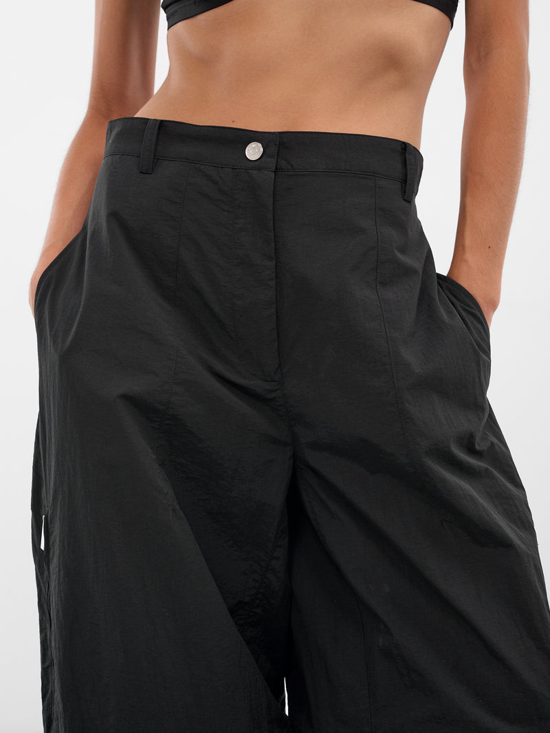 Black Ovalo Baggy Cargo Pants (LE-CARGO-OVALO-BLACK)