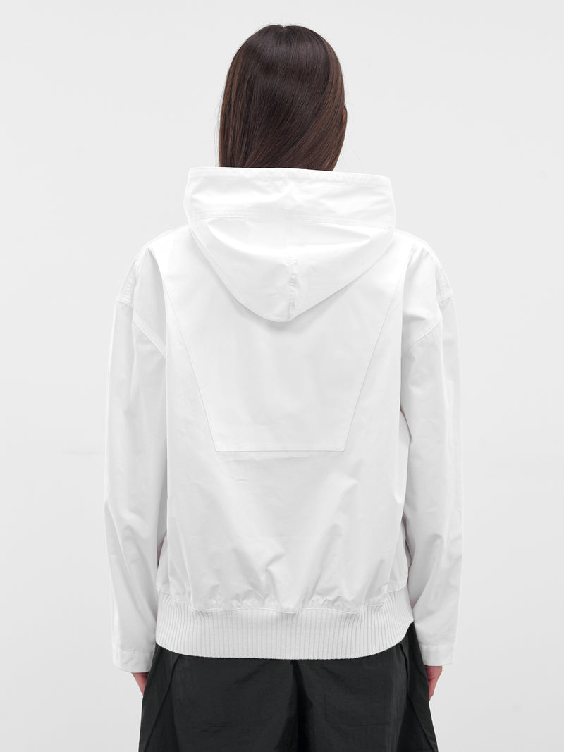 White Haut Trapezi Relaxed Hoodie (LE-HAUT-TRAPEZI-WHITE)