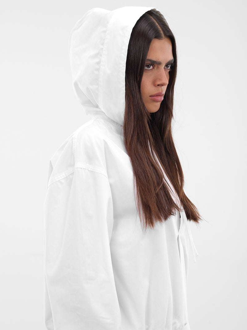 White Haut Trapezi Relaxed Hoodie (LE-HAUT-TRAPEZI-WHITE)
