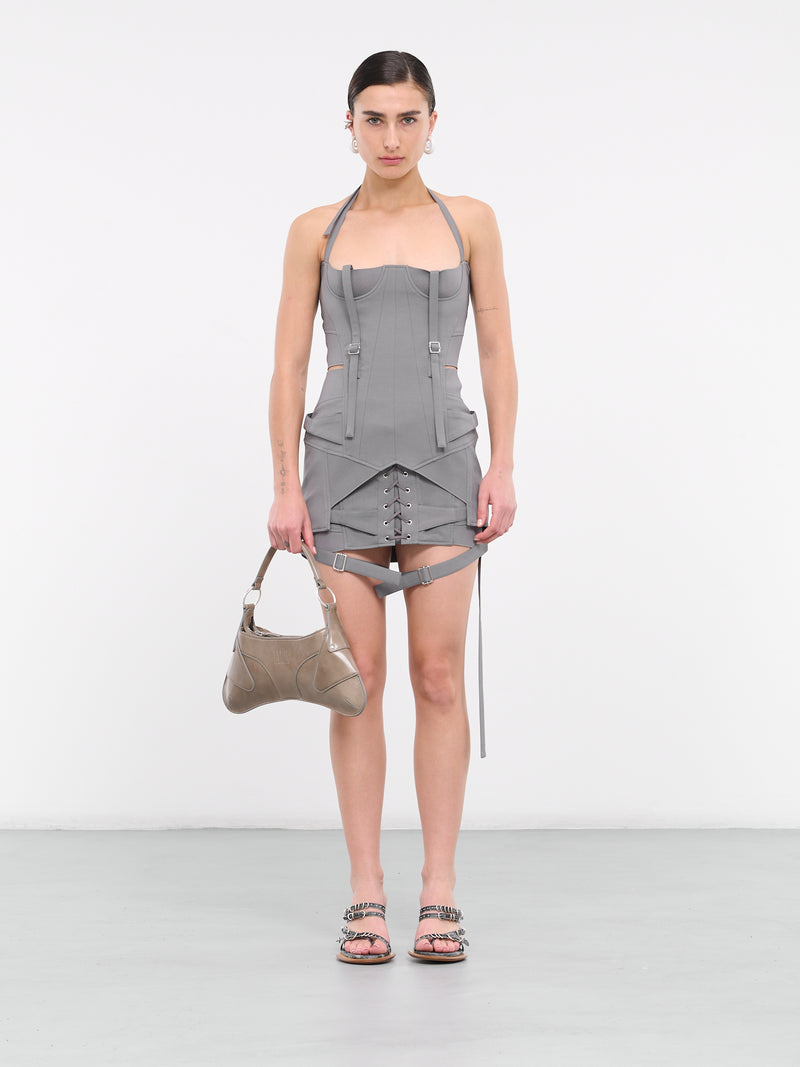 Leathal Corset Top (LETHDR0GREY-GREY)