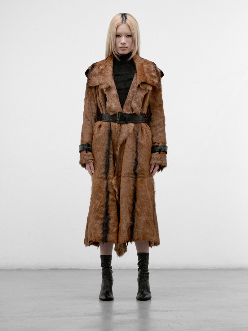 Camel Shearling Linley Wrap Coat (LINLEY-CAMEL)