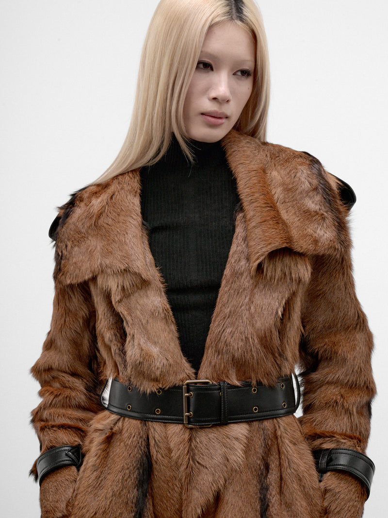 Camel Shearling Linley Wrap Coat (LINLEY-CAMEL)